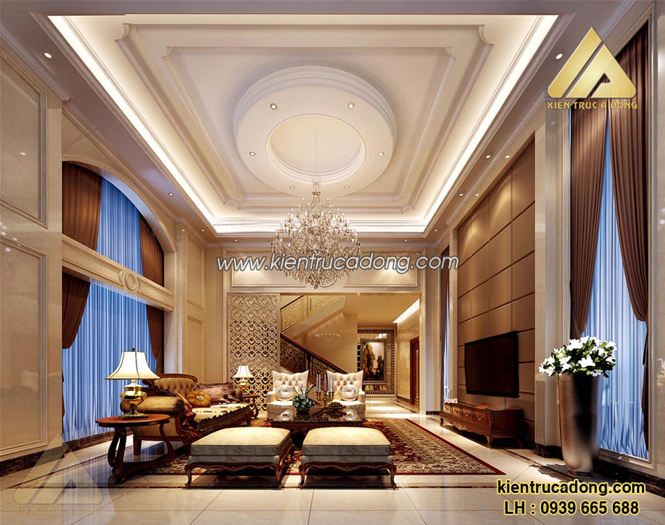 Thiết kế nội thất nhà biệt thự đẹp phong cách châu Âu sang trọng Thiết kế nội thất nhà biệt thự đẹp phong cách châu Âu sang trọng