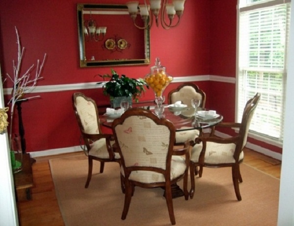 Thiết kế nội thất phòng ăn với gam màu đỏ cuốn hút