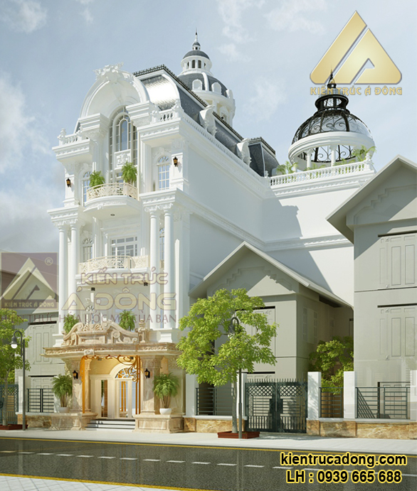 Mẫu thiết kế biệt thự vườn cổ điển cao cấp tại Hà Nội