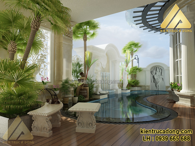 Mẫu thiết kế biệt thự vườn cổ điển cao cấp tại Hà Nội