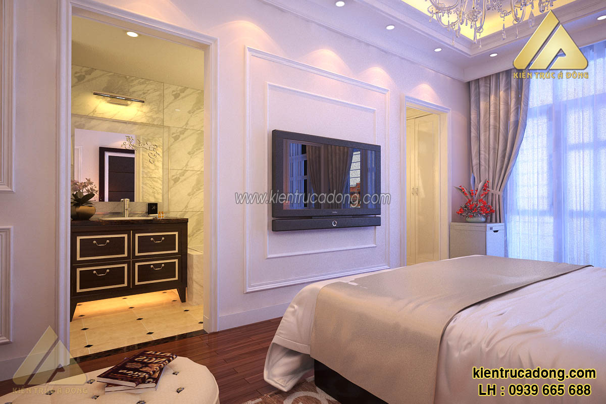 Mẫu thiết kế nội thất biệt thự đẹp hiện đại ở Gia Lâm, Hà Nội