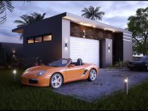 [Tham khảo] Mẫu biệt thự 1 tầng 3 phòng ngủ kiểu Mỹ 120m2 hiện đại