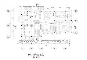 [Hỏi xin] File cad biệt thự 3 tầng cổ điển