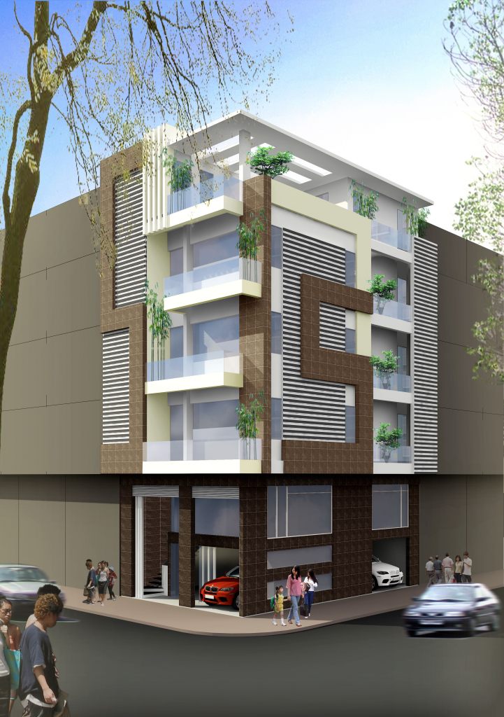 biệt thự 5 tầng hiện đại có gara