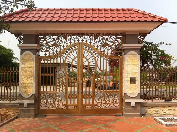 Cổng biệt thự 5 tầng hiện đại