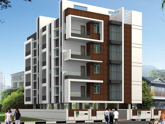 biệt thự 5 tầng hiện đại mái bằng