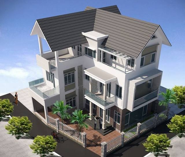 Biệt thự 3 tầng đẹp 2014