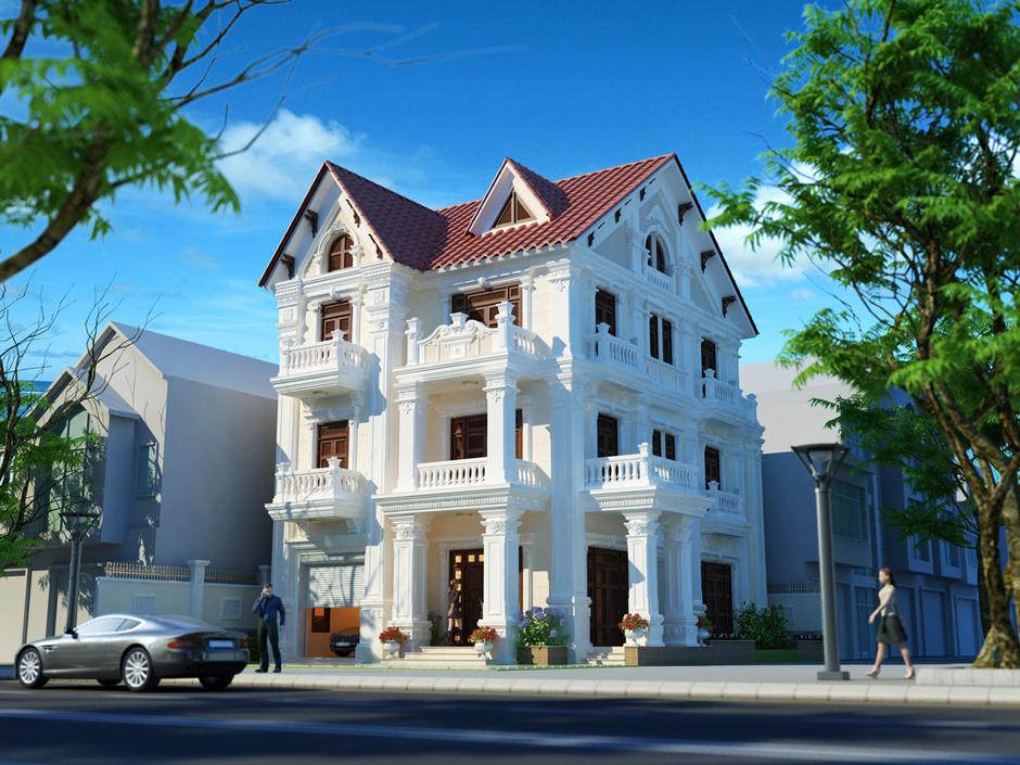 hình ảnh biệt thự 3 tầng
