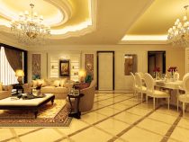 Những mẫu thiết kế phòng khách biệt thự 3 tầng tân cổ điển đẳng cấp