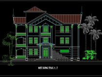 [Hỏi Xin] bản vẽ cad nhà biệt thự 3 tầng hiện đại