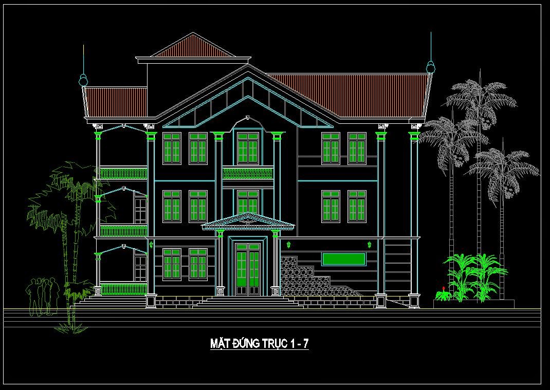 Hỏi Xin] Bản Vẽ Cad Nhà Biệt Thự 3 Tầng Hiện Đại - Diễn Đàn Kiến Trúc Á Đông