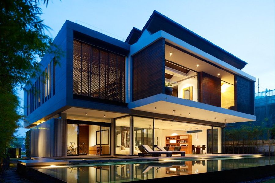 Mẫu biệt thự 2 tầng hiện đại