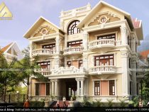 Mẫu biệt thự 4 tầng 5 phòng ngủ cổ điển đẹp lộng lẫy
