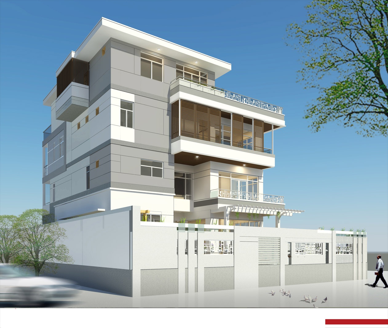 Thiết kế nhà biệt thự 4 tầng