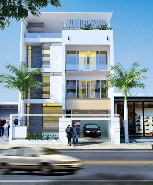Biệt thự 4 tầng hiện đại