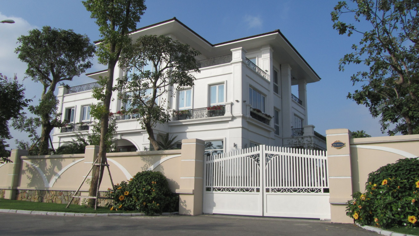 Biệt thự 3 tầng mái lệch