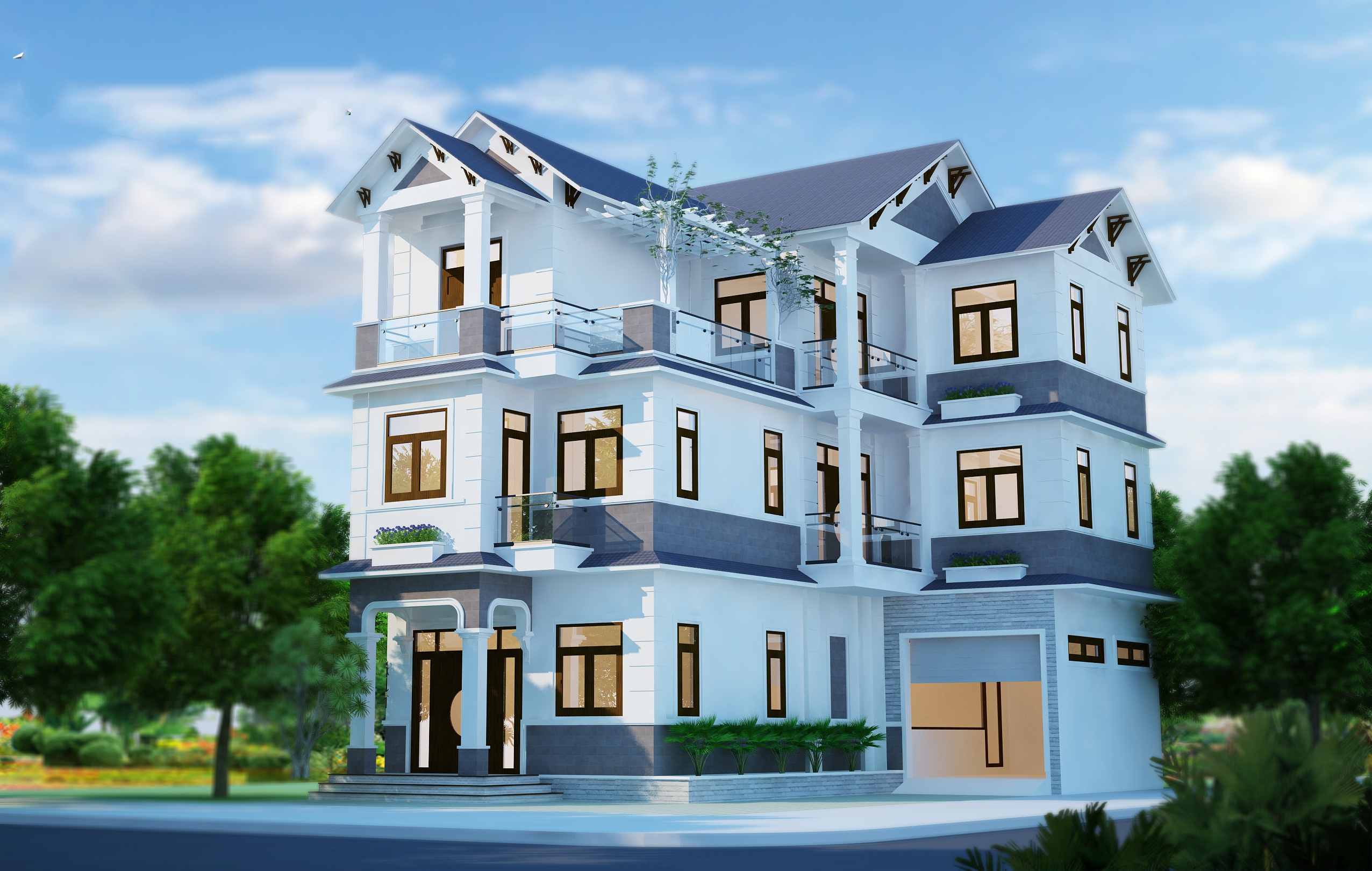 7 kiểu nhà 3 tầng 2 mặt tiền hiện đại kiểu lệch tầng 2023 #25 7 kiểu nhà 3 tầng 2 mặt tiền hiện đại kiểu lệch tầng 2023