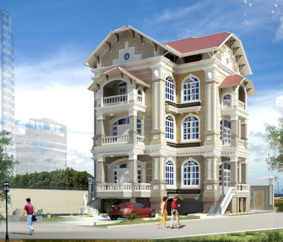 Biệt thự 4 tầng hiện đại