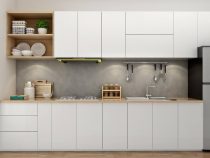 Mẫu tủ bếp gỗ công nghiệp chữ I đẹp nhất