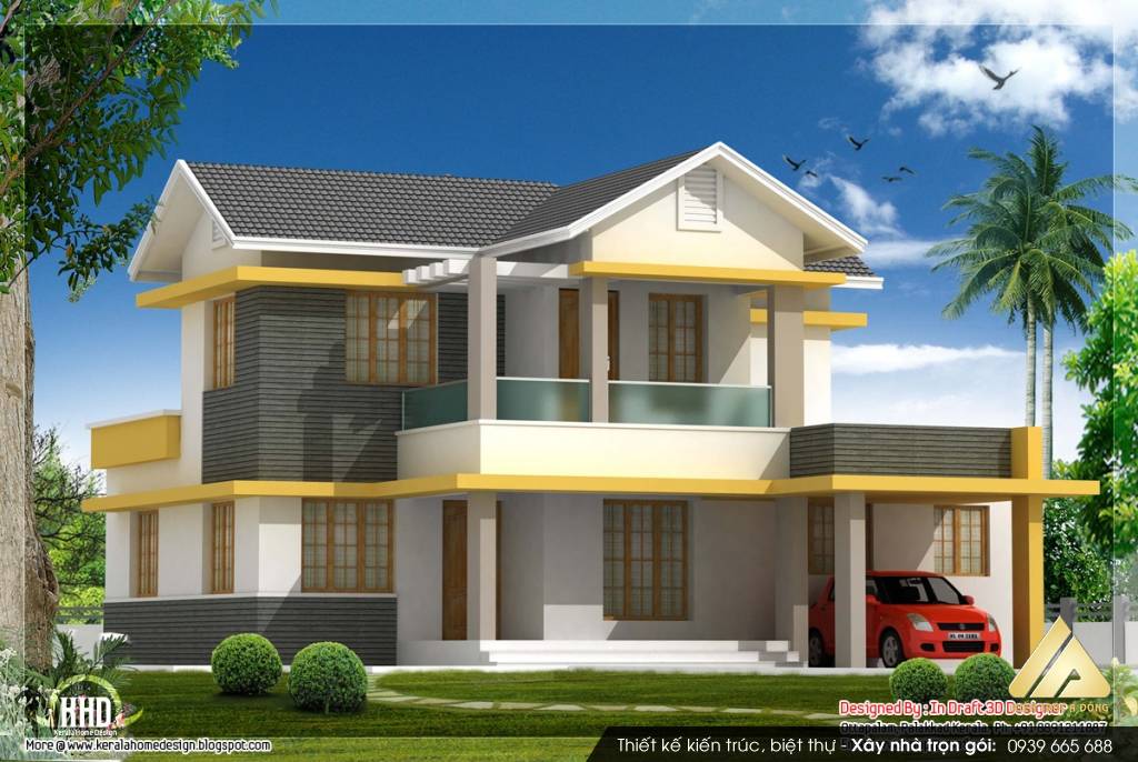 Mẫu biệt thự Tây Hồ hiện đại 2,5 tầng mơ ước
