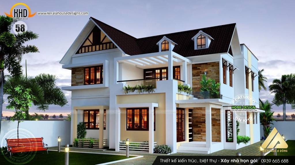 Mẫu thiết kế biệt thự 2 tầng hiện đại tại Đà Lạt