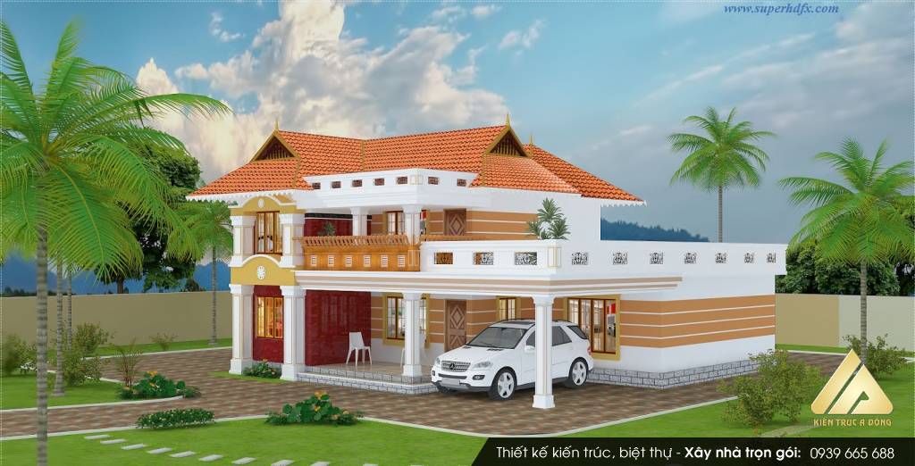 Mẫu biệt thự Tây Hồ hiện đại 2,5 tầng mơ ước