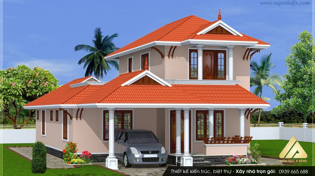 Mẫu biệt thự Tây Hồ hiện đại 2,5 tầng mơ ước