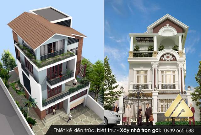 Mẫu biệt thự hiện đại 4 tầng đẹp tại TP Nha Trang
