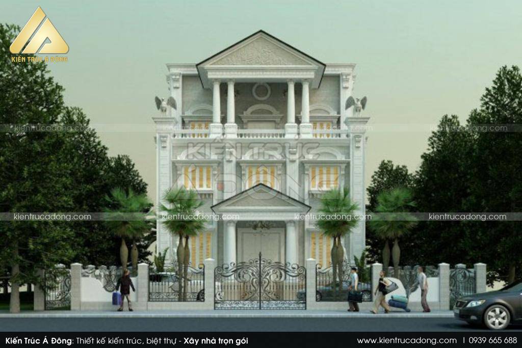 Mẫu biệt thự tân cổ điển sang trọng 4 tầng tại TP Hà Nội