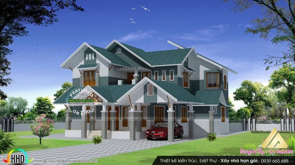 Mẫu biệt thự 3 tầng hiện đại đẹp tại thành phố Lào Cai