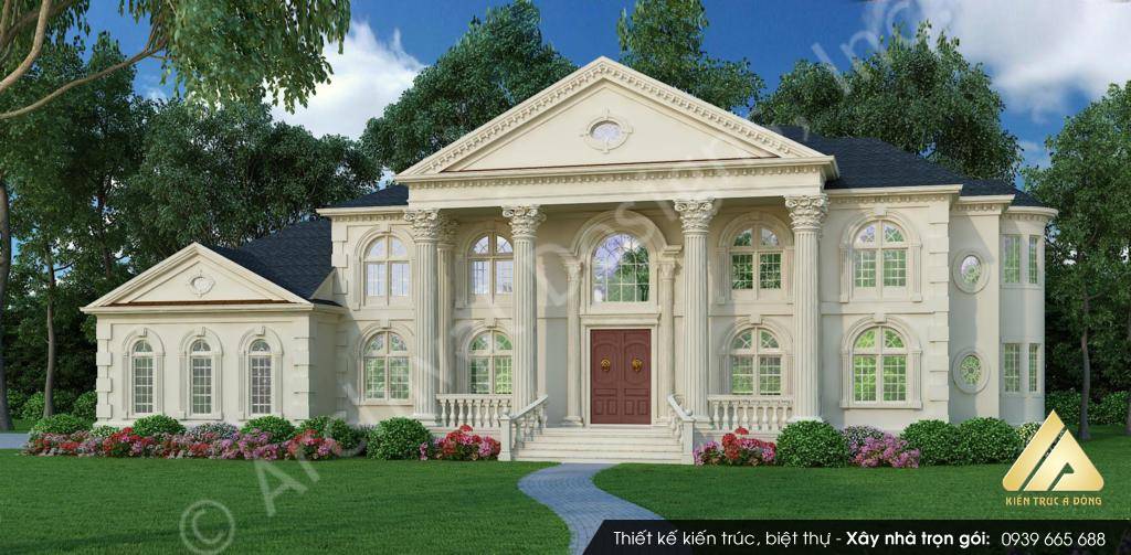 Dự án thiết kế biệt thự cổ điển kiểu Pháp đẳng cấp