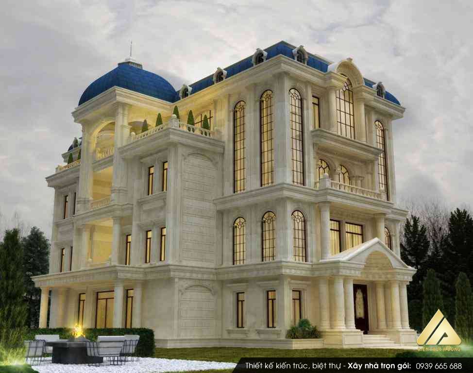 101 mẫu biệt thự cổ điển đẹp bậc nhất > Mẫu biệt thự cổ điển đẹp, sang trọng ở Nam Định