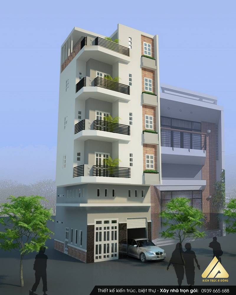 Thiết kế nhà phố 5 tầng đẹp đẳng cấp ở TP Hà Nội