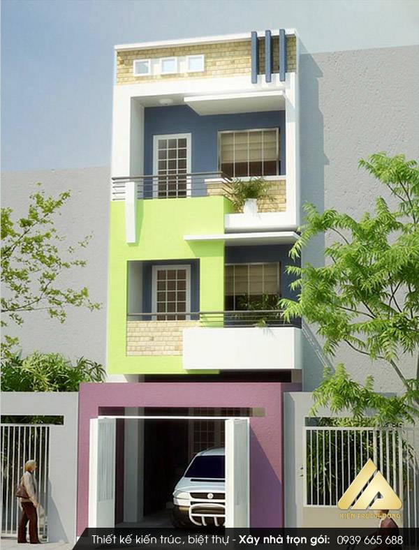Tuyển chọn mẫu thiết kế nhà phố đẹp mê ly > Thiết kế nhà ống 4 tầng hiện đại tại TP Hồ Chí Minh