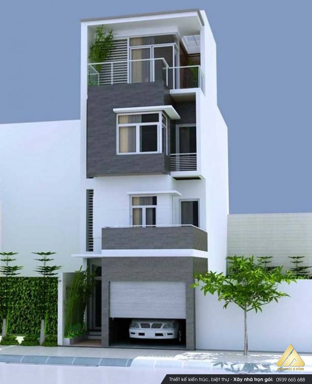 Bật mí 1000 mẫu nhà phố đẳng cấp tại Hà nội > Mẫu thiết kế nhà phố 5 tầng đẹp tại Lào Cai