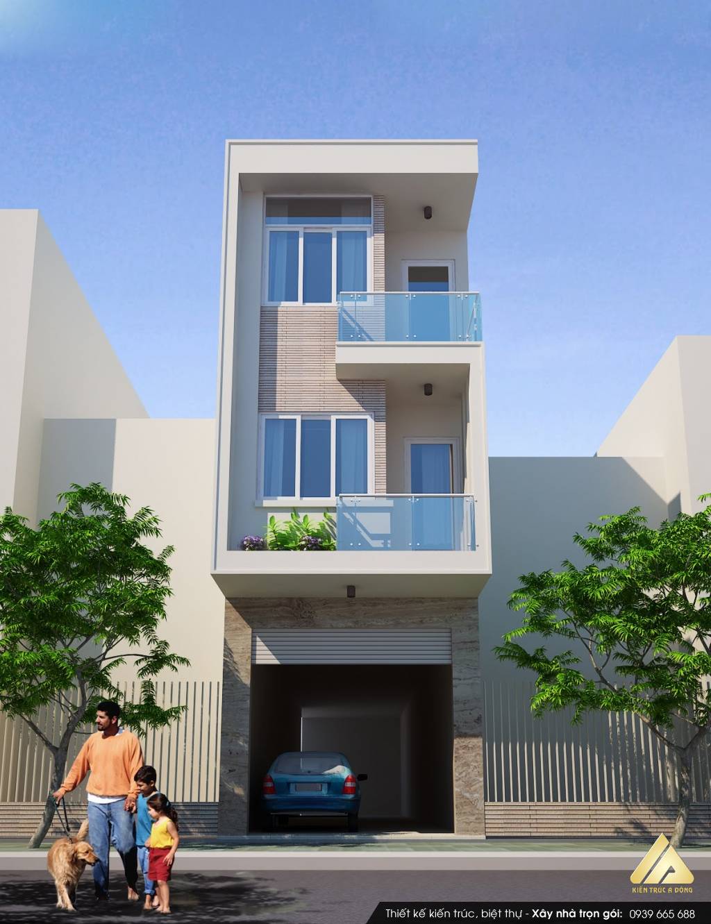 Thiết kế nhà ống 4 tầng hiện đại tại TP Hồ Chí Minh