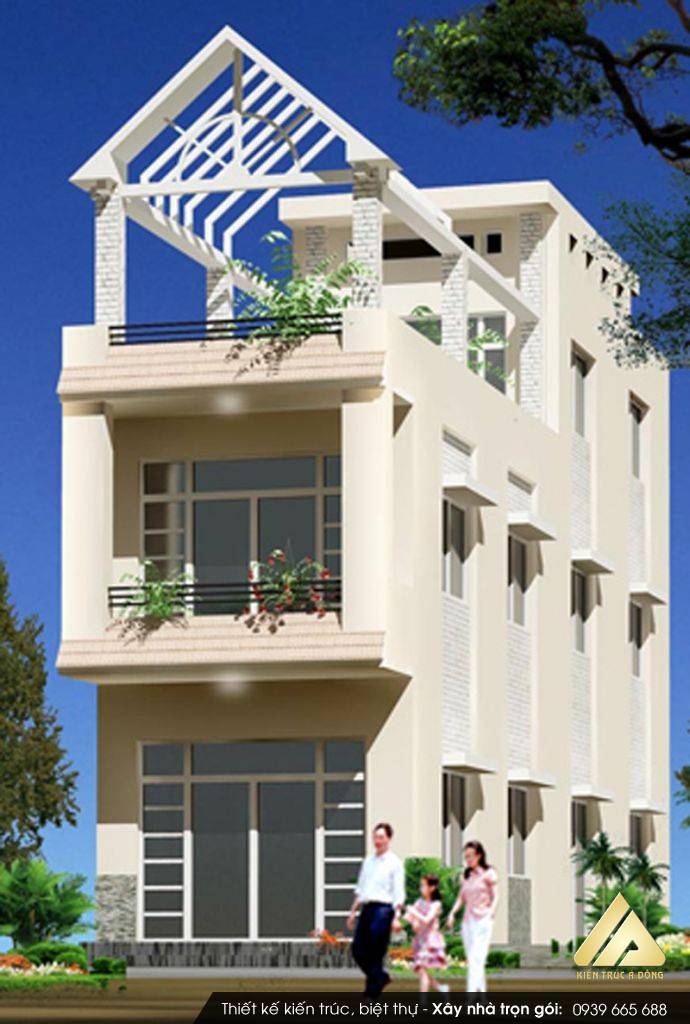Tuyển chọn mẫu thiết kế nhà phố đẹp mê ly > Thiết kế nhà ống 4 tầng hiện đại tại TP Hồ Chí Minh