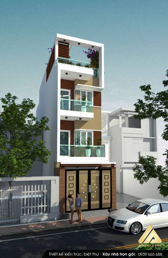 Mẫu nhà phố đẹp 4 tầng tại Long Biên, TP Hà Nội