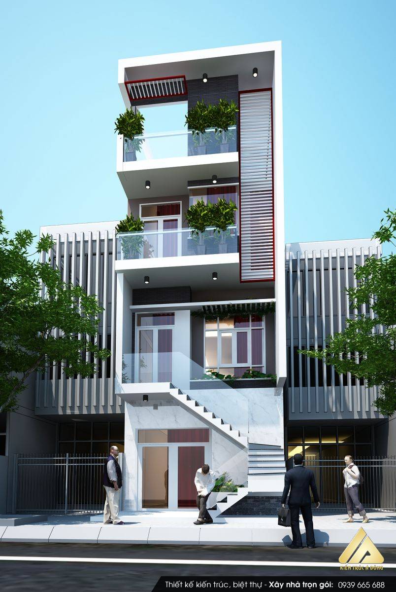 Mê mẩn 1000 mẫu nhà phố đẹp không thể bỏ qua > Mẫu nhà phố 5 tầng sang trọng, đẳng cấp tại Đà Nẵng