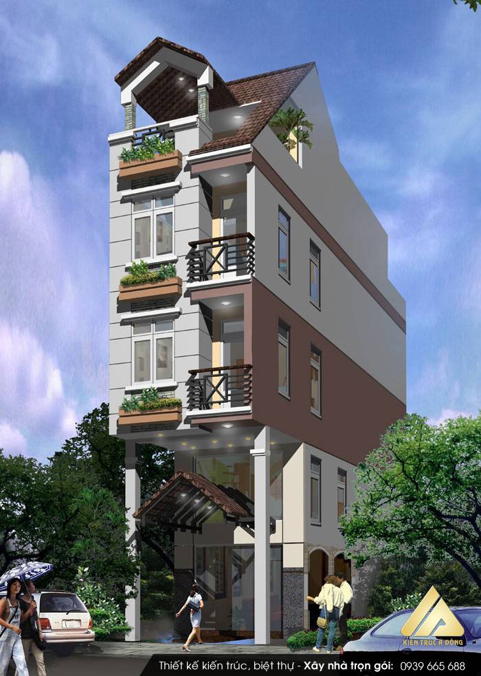 Mẫu nhà phố hiện đại 5 tầng tại Hà Nội