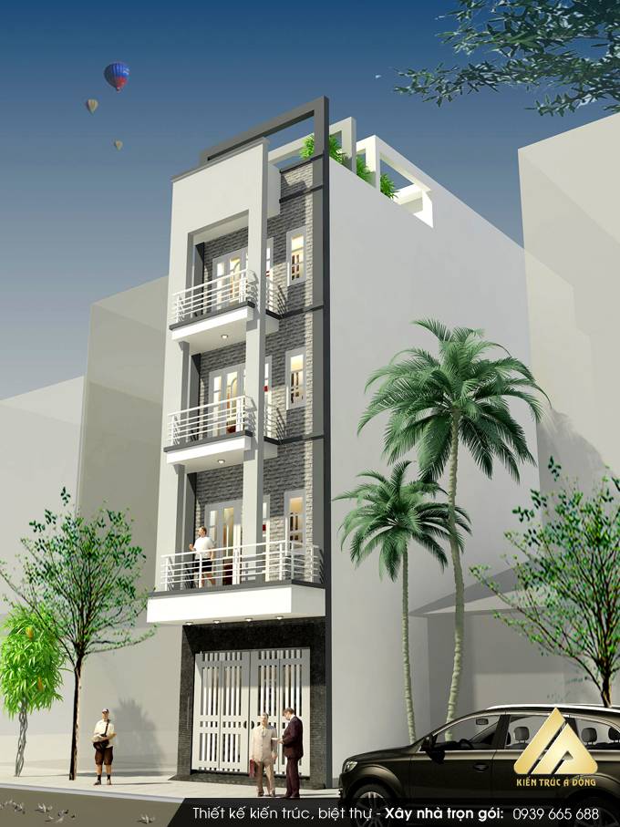Mẫu nhà phố hiện đại 5 tầng tại Hà Nội
