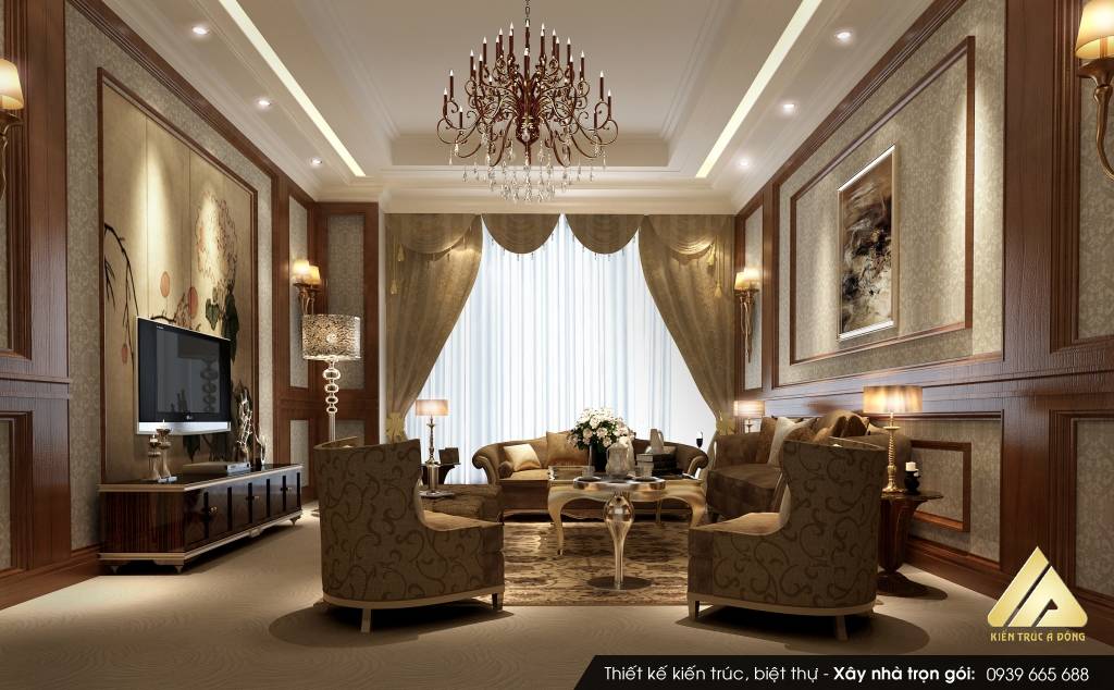Mẫu thiết kế nội thất cổ điển Châu Âu sang trọng