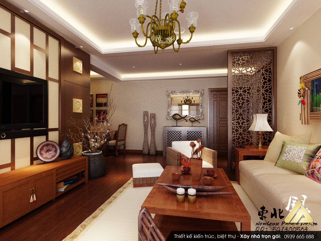 Thiết kế nội thất phòng khách cao cấp TP Hà Nội