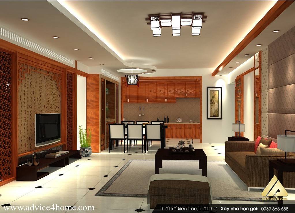 Thiết kế nội thất phòng khách cao cấp TP Hà Nội