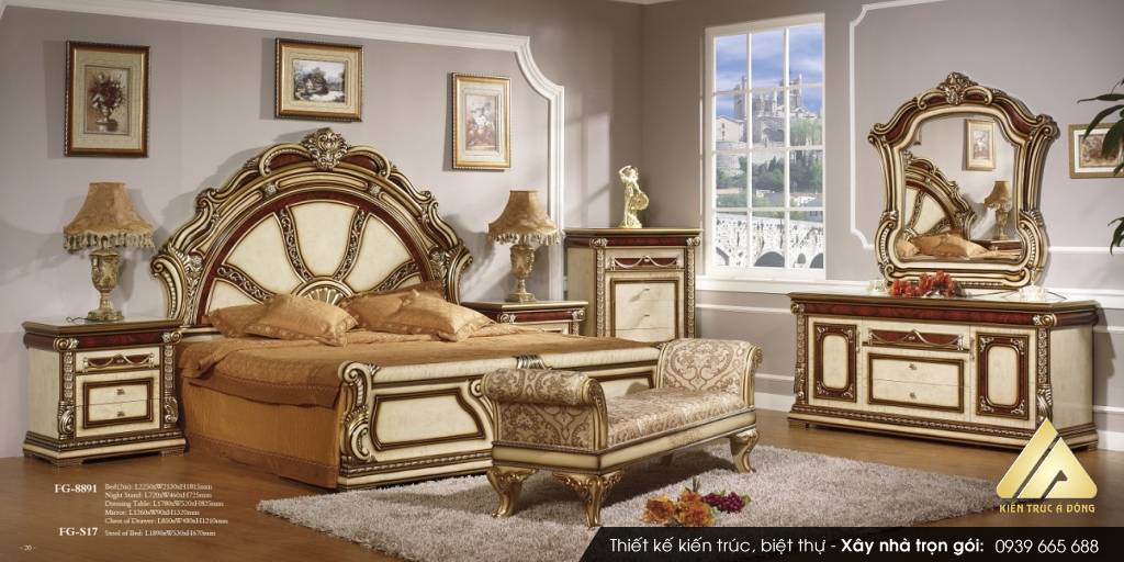 Mẫu thiết kế nội thất cổ điển Châu Âu sang trọng