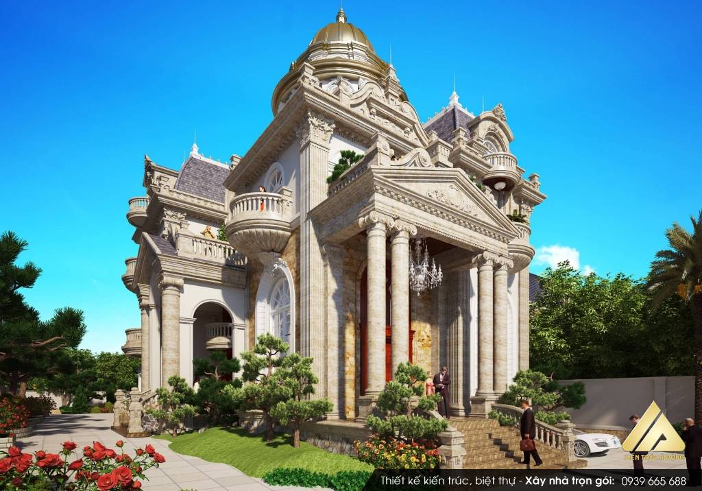 Thích thú mẫu kiến trúc biệt thự cổ điển đẹp > Mẫu biệt thự cổ điển Vincom tại TP Hà Nội