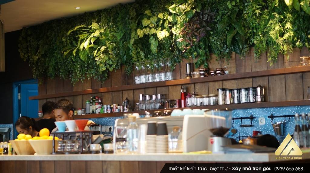 Mẫu thiết kế quán cafe đơn giản Cafe Green Garden