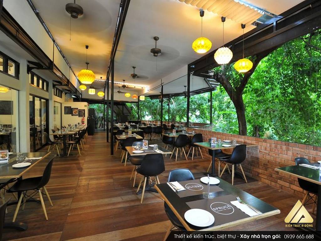 Mẫu thiết kế quán cafe đơn giản Cafe Green Garden