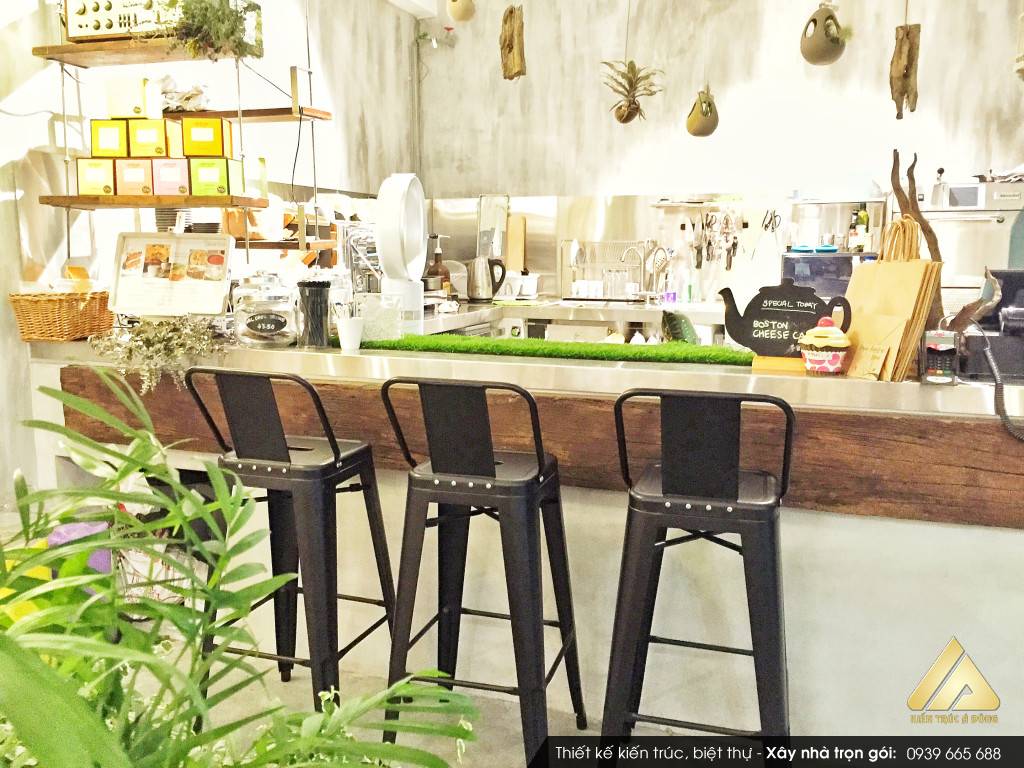 Mẫu thiết kế quán cafe đơn giản Cafe Green Garden