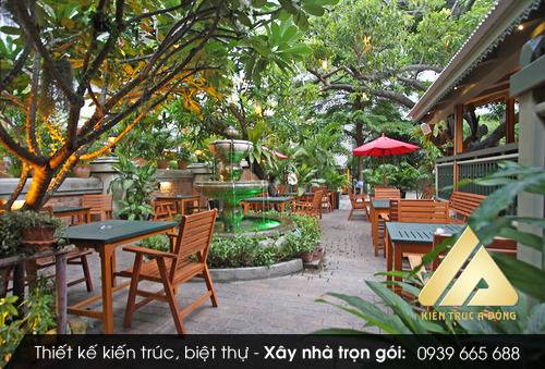 Mẫu thiết kế quán cafe vườn độc đáo, quán Cafe Garden